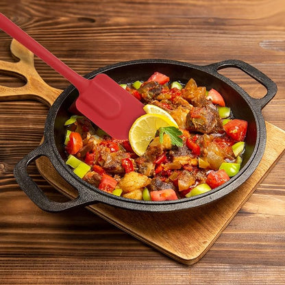 Mrs. Anderson’s Baking Silicone Spatula, Flexible And Nonstick, One-Piece Design, Red, For Mixing, Folding, Scraping, Baking, And Cooking