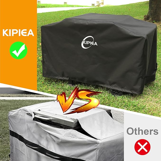 Kipiea Griddle Cover for Blackstone 28" Griddle with Hood, Heavy Duty Tear & Fade Resistant and Waterproof Flat Top Grill Cover for Blackstone 5483 with Buckles and Drawstrings