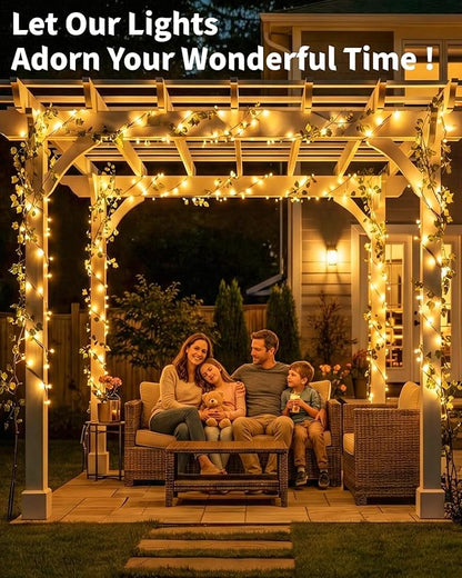 Solar Fairy String Lights 4 Pack Outdoor Remote Total 158FT 480LED Warm Multicolor 11 Mode Solar Powered Waterproof Copper Wire Twinkle String Light for Christmas Garden Tree Wedding Yard Decoration