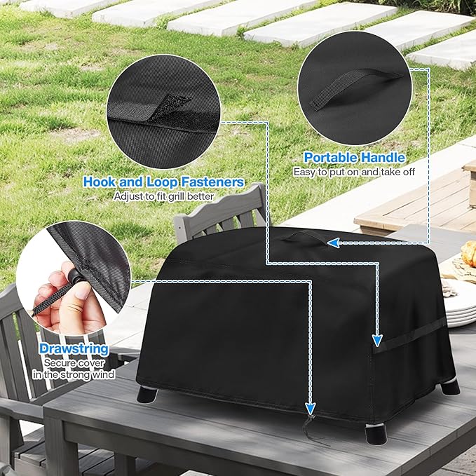 Tabletop Grill Cover for Char Broil Portable 240 Liquid Gas Grill, Waterproof Small Table Top BBQ Cover, Heavy Duty Outdoor