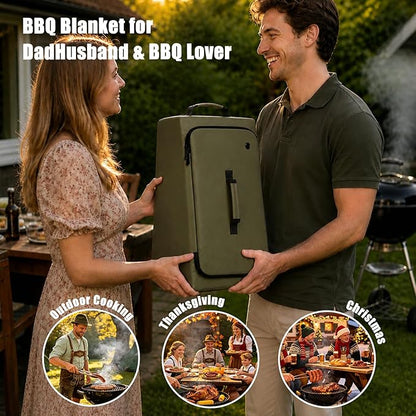 BBQ Blanket for Resting Meat, 270° Opening Leak-Proof Insulated Meat Resting Bag with Butcher Paper, BBQ Brisket Blanket for Pork Shoulder/Steak/Turkey, Smoker Grilling Accessories Gifts for Men/Dad