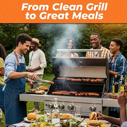 Proud Grill Q-Swiper Scrub-Clean Reusable Grill Cleaning Cloth - Non-Scratch Scrubbing Dish Cloths, Heavy Duty Micro-Coated Fiber Cloth, Multipurpose Kitchen Scrubber for Grills & Cookware - Pack of 2