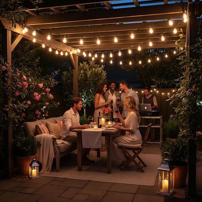 200FT Outdoor String Lights, LED Patio Lights with 62 Shatterproof S11 Edison Bulbs, Ultra Long Waterproof Hanging Lights for Backyard Deck Porch Party Decor Commercial Use 2700K