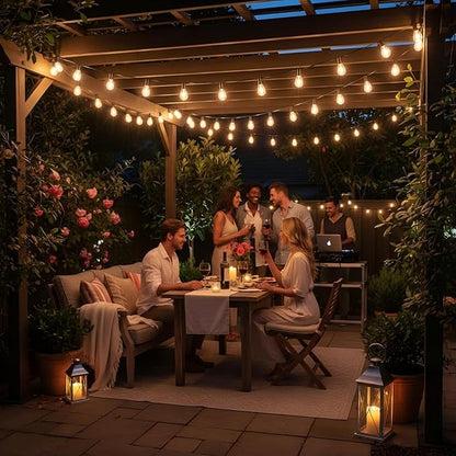 120FT Outdoor String Lights, LED Patio Lights with 30+2 Shatterproof S11 Edison Bulbs,Ultra Long Waterproof Hanging Lights for Backyard Deck Porch Party Decor Commercial Use 2700K