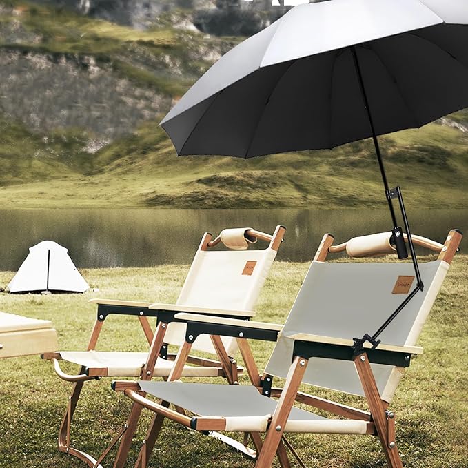 XLINGZA UPF 50+ Beach Umbrella with Adjustable Universal Clamp