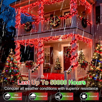 WUXYIYANG 340 LED 90FT Red Valentine Lights, 12 Pro Modes and Timer Memory & Dimmable, Plug in Indoor Valentine Room Light for for Xmas Bedroom Yard Tree Wedding Party Outdoor Waterproof Decor (Red)