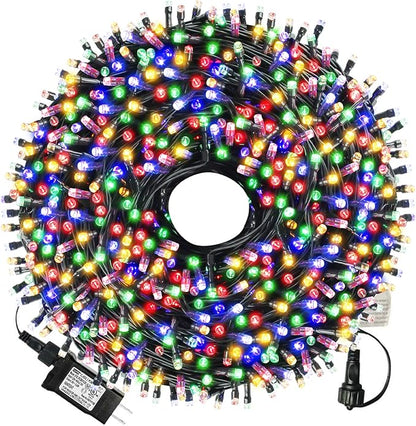 Christmas Outdoor Indoor Lights, 336FT 1000 LED 8 Modes | Christmas Tree Lights Memory Function UL Certified Timer for Trees, Patio, Garden, Party, Wedding, Holiday (Multicolor)