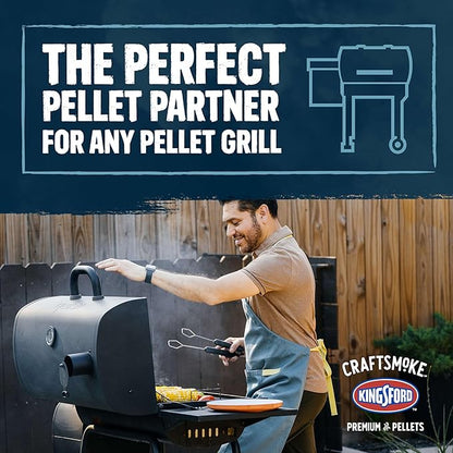 Kingsford Craftsmoke Premium Grilling Wood Pellets, Grillmasters Choice Cherry, Hickory, and Oak BBQ Pellets for Grilling, 100% Natural Hardwood, 20 pounds