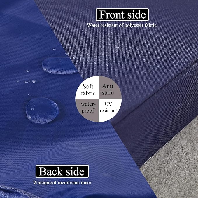72x21 Inches Chaise Lounge Cushions Outdoor Replacement for Pool Side Waterpoof Patio Lounge Chair Cushions, Navy Blue