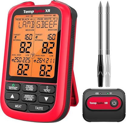 ThermoPro TempSpike 2000FT Wireless Meat Thermometer with 2 Ultra-Thin Meat Probe, Smart Meat Thermometer Digital Wireless for Rotisserie, Smoker, BBQ, Grill and Kitchen Cooking Thermometer