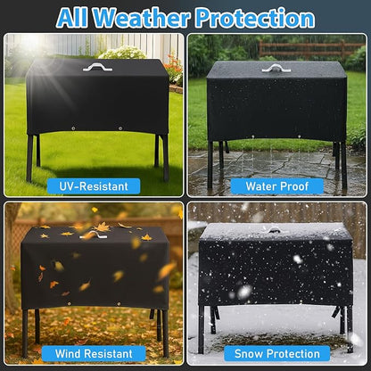 Utheer Grill Cover for Camp Chef 2 Burner Stoves, Heavy Duty 600D Waterproof Fabric Grill Cover for Camp Chef Explorer EX60LW, EX60P, EX280LW, YK60LW, with Stove Carry Bag