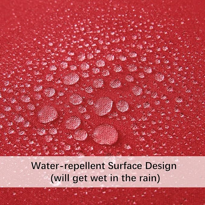 16 x 16 Inch Throw Pillow for Outdoor Seating, Waterproof Lumbar Pillows with Insert, Square Decorative Garden Cushion for Couch Patio Sofa Home Furniture (Red, 16" x 16" (Pack of 2))