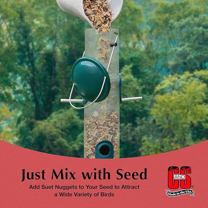 C&S Wild Bird Peanut Suet Nuggets Mega Box, 8 Pounds