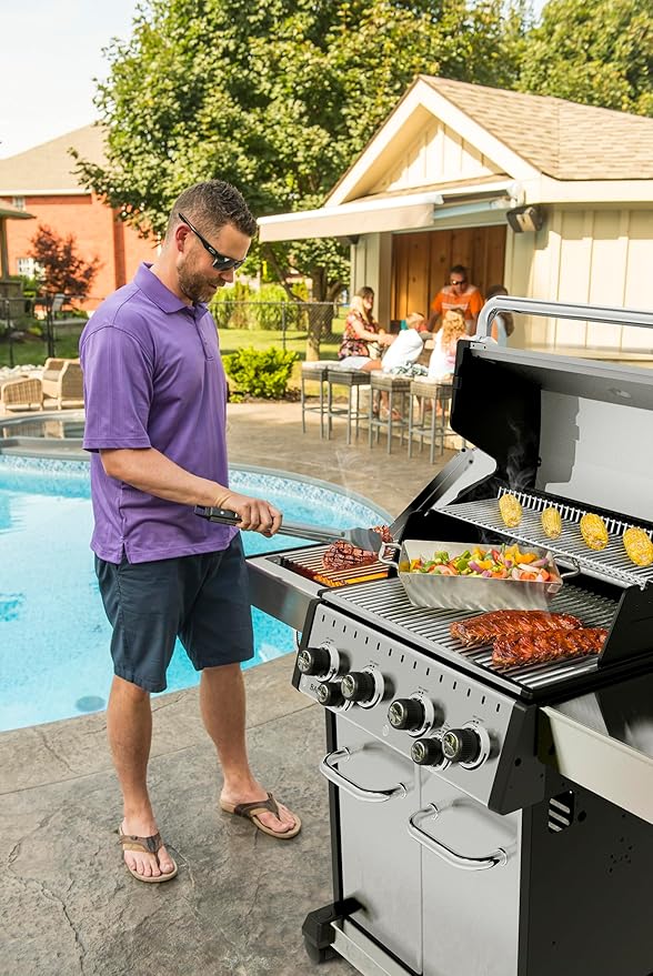 Broil King 875944 Baron S 490 Pro IR, Liquid Propane (LP), Stainless Steel, Black