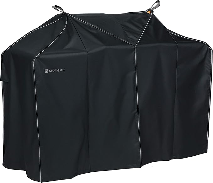 Classic Accessories Storigami Easy Fold Water-Resistant 70 Inch BBQ Grill Cover, Charcoal Black