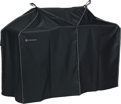 Classic Accessories Storigami Easy Fold Water-Resistant 70 Inch BBQ Grill Cover, Charcoal Black