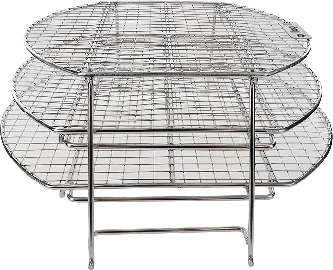 GRILLA OG Alpha Connect Pellet Grill Smoker with Round Design and Sliding Lid, Heavy-Duty Stainless Steel Construction, 488 Square Inches of Cooking Space for Smoking, Grilling (Jerky Rack)