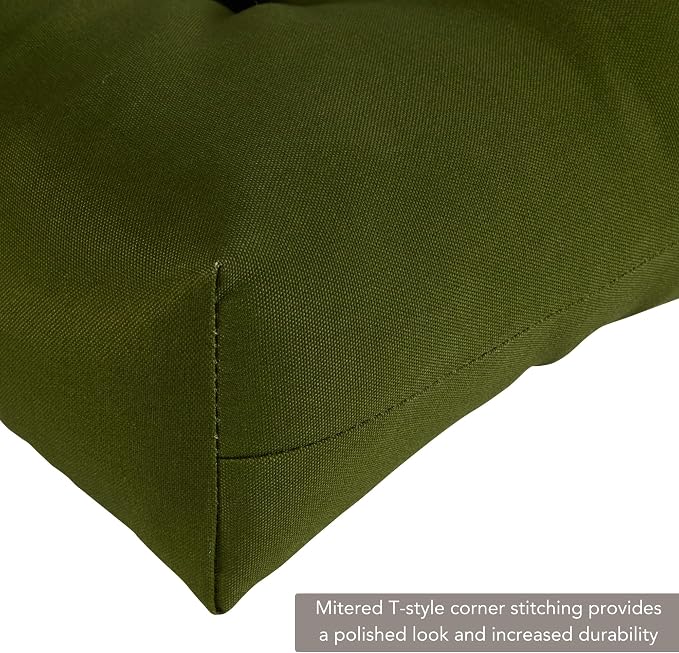 Greendale Home Fashions Outdoor 44x22-inch High Back Chair Cushions (Set of 2), Juniper