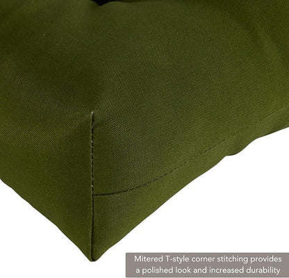 Greendale Home Fashions Outdoor 44x22-inch High Back Chair Cushions (Set of 2), Juniper