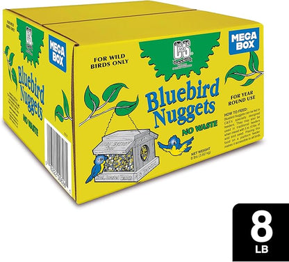 C&S Wild Bird Bluebird Suet Nuggets Mega Box, 8 Pounds