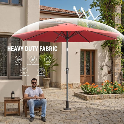 Outdoor Patio Umbrella, 8 Ribs Market Table Umbrella