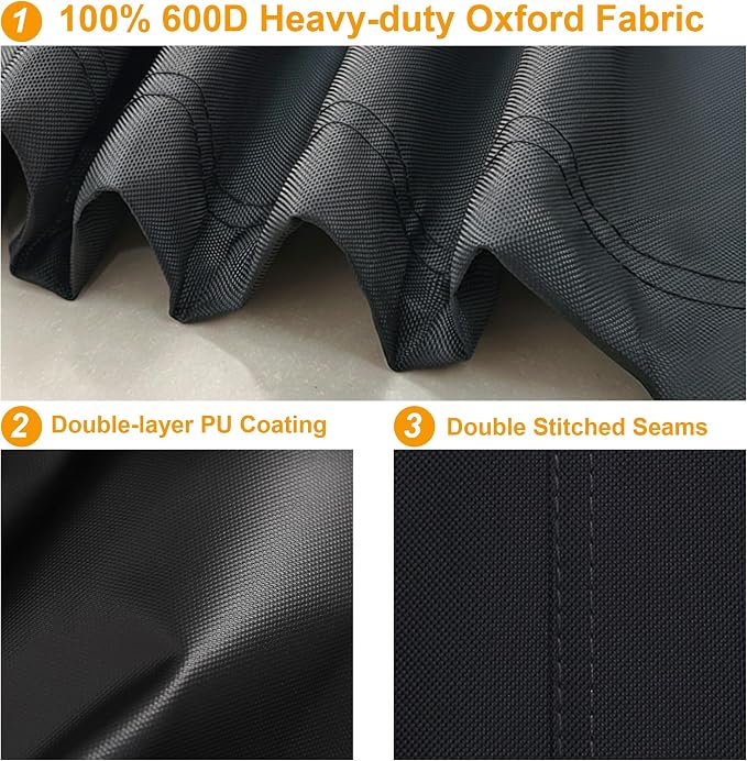 600D Heavy Duty Gas Grill Cover for Weber Genesis 400 & LX Series Grills, 64-Inch Waterproof BBQ Cover with Windproof Buckles, UV Resistant, No Tear – Not Compatible with 2022+ Genesis 400