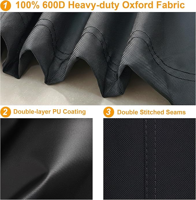 Grill Cover for Pit Boss Memphis, 600D Waterproof Smoker Cover | Heavy Duty, UV Resistant, No Tear, No Fading. for Pit Boss PBMEMU1, PBMEMU2 and for Smoke Hollow 4-in-1 Combo Grill