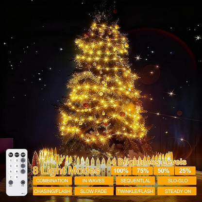 OGORI 262FT 1000LED Fairy Lights Outdoor, Warm White Fairy String Lights 8 Modes Remote & Timer, IP67 Waterproof Fairy Tree Lights for Bedroom, Wedding, DIY, Centerpiece, Christmas Decorations