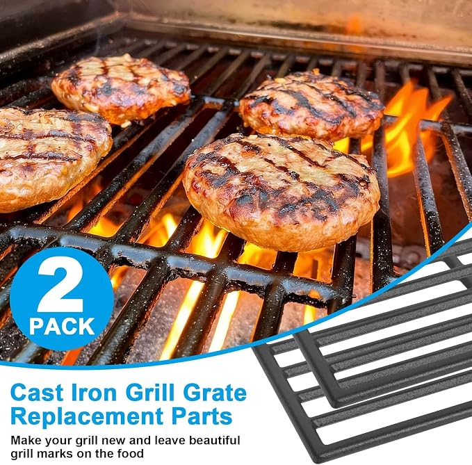 Grill Replacement Parts Kit for Nexgrill 5 Burner 720-0888 720-0888N 720-0888S and 4 Burner 720-0830H 720-0830 720-0830D Set of 2 Grill Grates and 5 Heat Plates and 5 Burner Tubes for Nexgrill Parts
