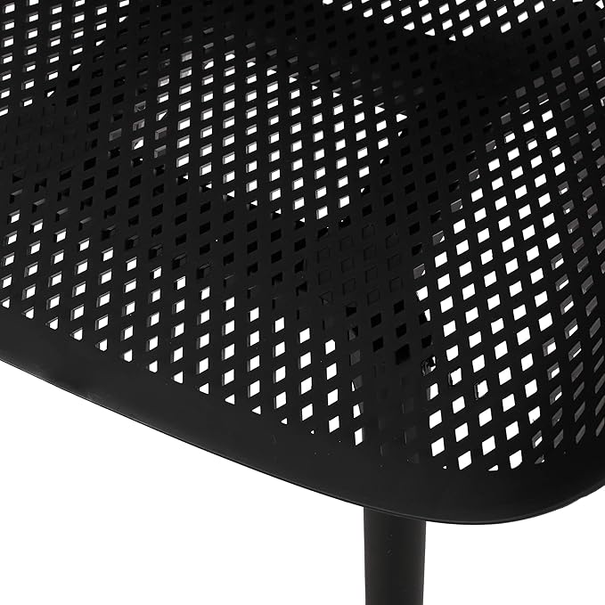 Christopher Knight Home Davina Outdoor Dining Chair (Set of 4), Black