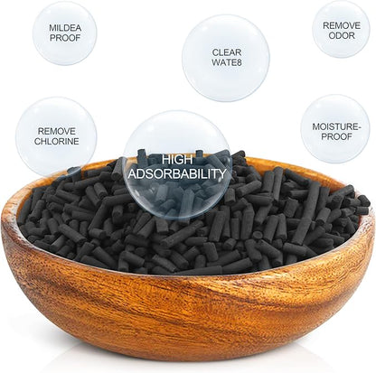 6.6 lbs Bulk Carbon Charcoal Filter Media Pellets for Aquarium Fish Tank Koi Reef Filter