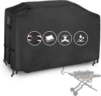 Grill Cover for Blackstone 2357, 28" 2-Burner Propane Griddle | 57 inch Waterproof Outdoor Grill Cover Barbecue Cover for Omnivore Adventure Ready Griddle- 57" L x 22" W x 33" H inch