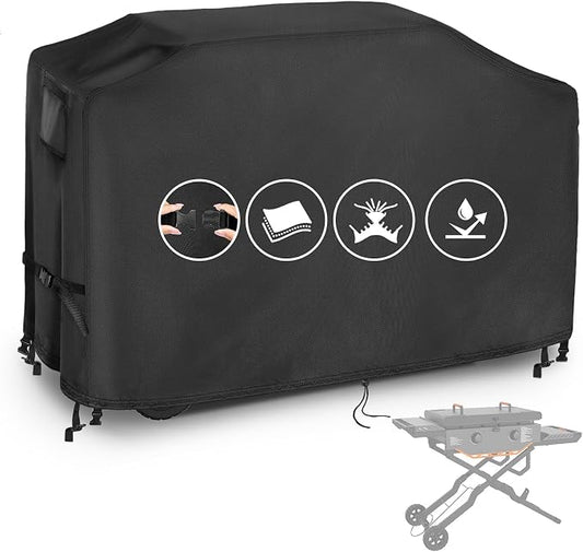 Grill Cover for Blackstone 2357, 28" 2-Burner Propane Griddle | 57 inch Waterproof Outdoor Grill Cover Barbecue Cover for Omnivore Adventure Ready Griddle- 57" L x 22" W x 33" H inch