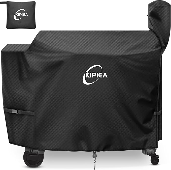 Kipiea Heavy Duty Grill Cover for Traeger Pro 34 & 780 Series, 600D Oxford Fabric Wood Pellet Smoker Covers Waterproof & Windproof, Pellet BBQ Grill Cover for Outside Anti-UV, No Tear, No Fading