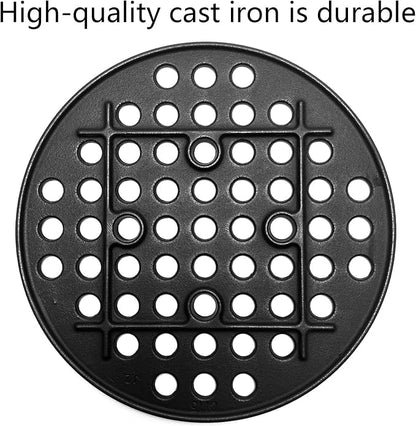 11.75" Cast Iron Round Fire Grate, High Heat Charcoal Plate Fire Bottom Grate Replacement Parts for Fire Pit, Kamado Joe Big Joe I II III 24" Charcoal Grill