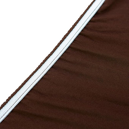NEWISHER Round Stretch Spandex Fitted Table Cover Brown 60 inch Tablecloth | Fitted Tablecloth, Spandex Stretch Table Cloth, Elastic Edged Tablecloth, Table Top Cover, Tablecloth for Dining Picnic Patio