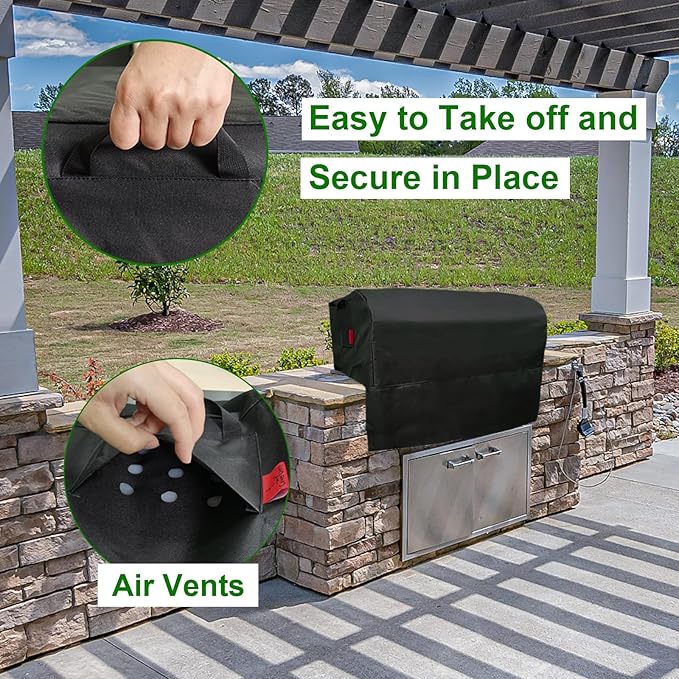 Built-in Grill 45" Fits for Weber Summit S-660,Weber Summit SB38 S,Bull 38” & 5 Burner,Blaze 40”,Hygrill 40”,Brand-Man 40”,Most 34"-42" Built in Grill,Island BBQ Top Cover