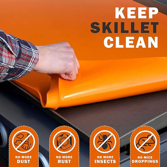 URMONA Silicone Griddle Mat for Blackstone 17 Inch Griddle, ReusableHeavy Duty Food Grade Silicone Mat, Protects From Rodents, and Rust, Keeps It Clean To Prevent