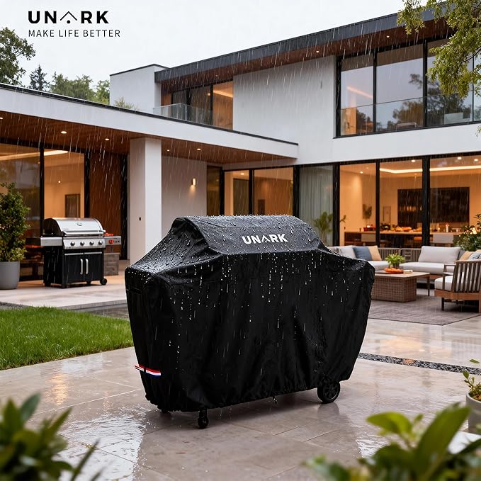 52 Inch Grill Cover for Outdoor Grill Covers Heavy Duty Waterproof Compatible with Weber Grill Covers 2-4 Burners Barbecue Grill Cover Series 52" L x 24" W x 42" H (Black)