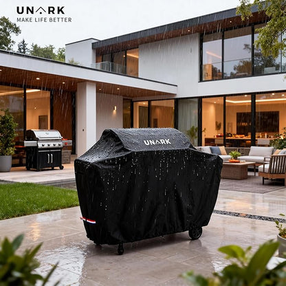 Extra Large Grill Cover for Outdoor Grill 72 Inch, Gas Grill Covers Heavy Duty Waterproof BBQ Covers for Outside, All Weather Protection Grill Cover 72 Inch 72" L x 27" W x 47" H Black