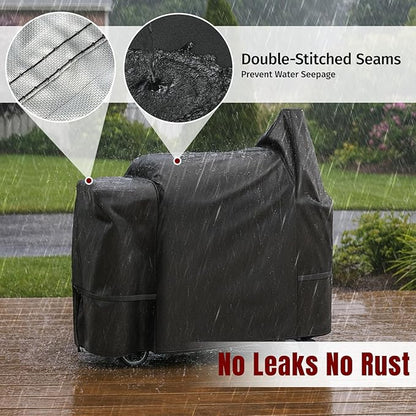 SHINESTAR Upgraded Smoker Grill Cover for Pit Boss (Black, Pit Boss 820/850)