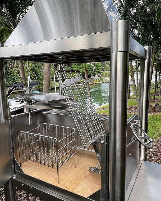 Argentine Wood Fire & Charcoal Grill all Stainless Steel | BBQ02SS