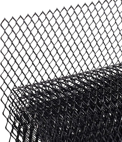 AggAuto Universal 40"x13" Car Grill Mesh 6x12mm Hexagon Hole Black | Aluminum Alloy Automotive Grille Insert Bumper, One of the Most Multifunctional Shape Grids 100x33cm