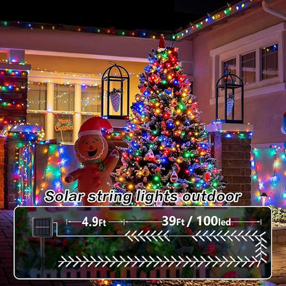 SyouHome Solar String Lights Outdoor, 6 Pack 600 LED Solar Christmas Lights | 236FT, 8 Modes, Auto ON/OFF, Memory Function, Multicolor Waterproof Outdoor Light for Garden, Patio, Balcony, Christmas Decor