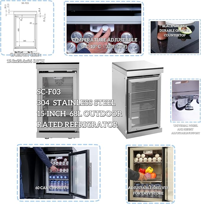 85 Inches 6-Burner 85,000 BTU Deluxe Stainless Steel Propane Gas Grill Outdoor Kitchen Island,Sink,Beverage Refrigerator Storage & Rotisserie Kit for Patio Backyard Cooking,Silver
