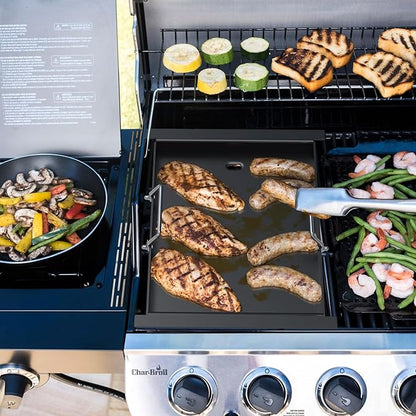 Half Size Griddle Insert for Blaze Grills 3, 4, 5 Burner Natural Gas Grill, Carbon Steel Flat Top Griddle Plate for Summerset Sizzler 32" & 40" and AOG 24'' T Series, RCS 32" Grill, 17.9''L x 14.5''W