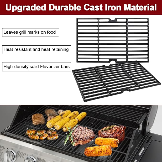 Hiorucet Grill Grease Tray Replacement Parts for Dyna Glo DGF510SBP, Adjustable 24''-30'' Grill Drip Pan Tray, DGF510SBP Grates and Heat Tent Plates for Dyna Glo Grill Replacement Parts 5 Burner.