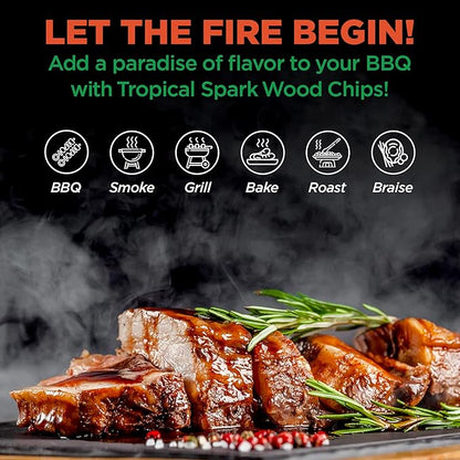 Wood Chips | Perfect for BBQ, Smoking, Grilling, Bake, Roast, Braise | Premium 100% All-Natural | Oak | 180 cu in Bag
