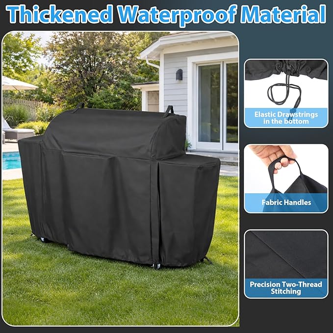 600D Pellet Grill Cover for Camp Chef Woodwind Pro WiFi 36, Easy-Check Fit Accessory for Outdoor Cooking or Use