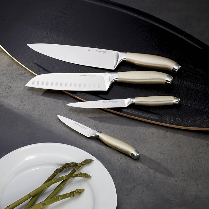 Oneida Preferred Stainless Steel Kitchen Cutlery Set – 7 Piece Essential Knife Set for Daily Cooking Needs, Metallic Finish